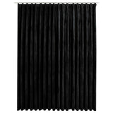 Vidaxl gordijn verduisterend met haken 290x245 cm fluweel zwart