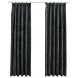 Vidaxl gordijnen verduisterend 2 st met haken 140x225 cm fluweel antraciet