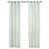 Vidaxl gordijn verduisterend met ringen 2 st 140x245 cm fluweel crème