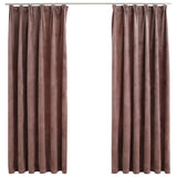 Vidaxl gordijnen verduisterend 2 st met haken 140x175 cm fluweel roze