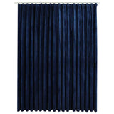 Vidaxl gordijn verduisterend met haken 290x245 cm fluweel blauw