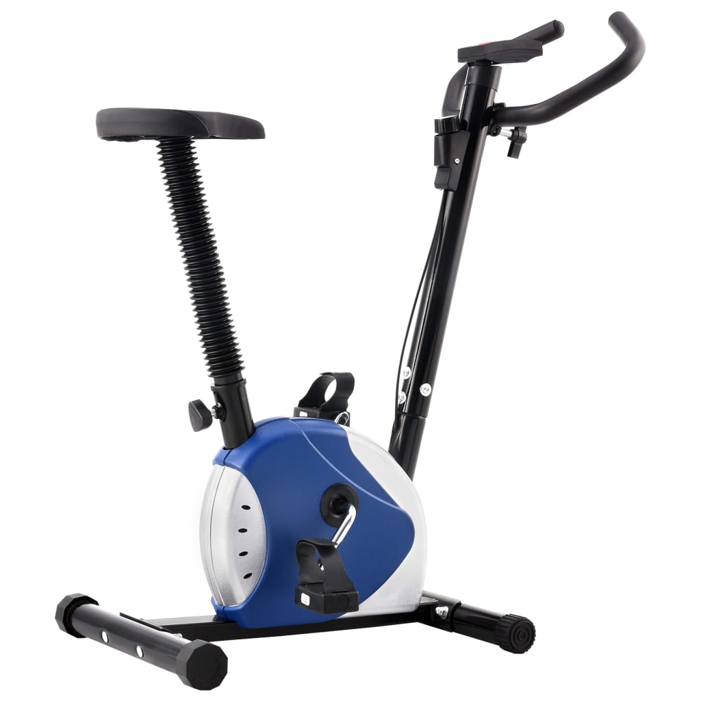 VidaXL Hometrainer met bandweerstand blauw