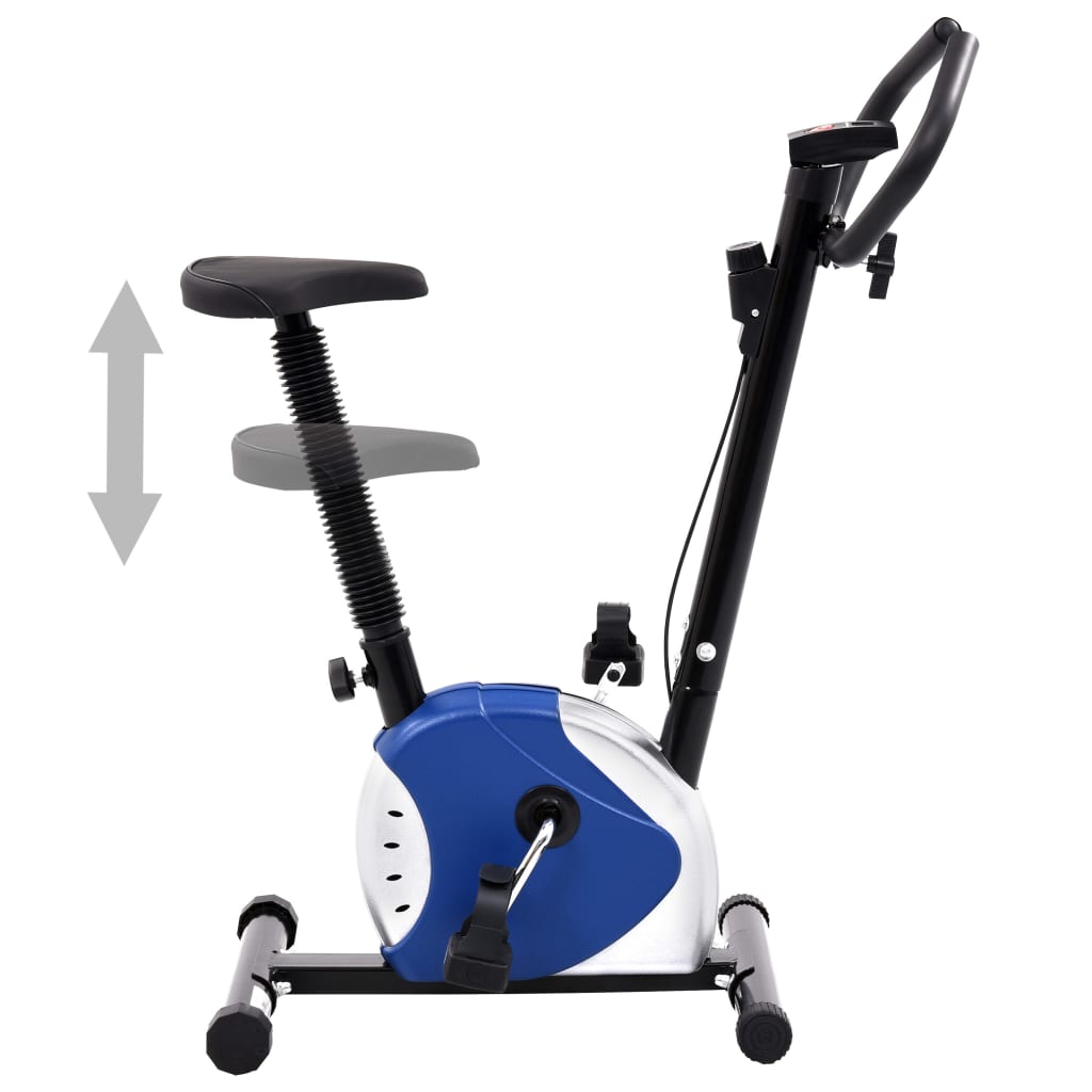 VidaXL Hometrainer met bandweerstand blauw