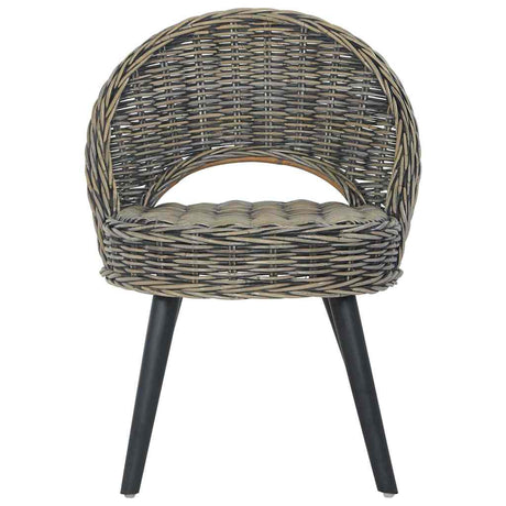 Vidaxl fauteuil kubu rattan zwart