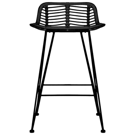 Vidaxl barstoelen 2 st rattan zwart