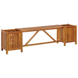 Vidaxl tuinbank met 2 bloembakken 150x30x40 cm massief acaciahout