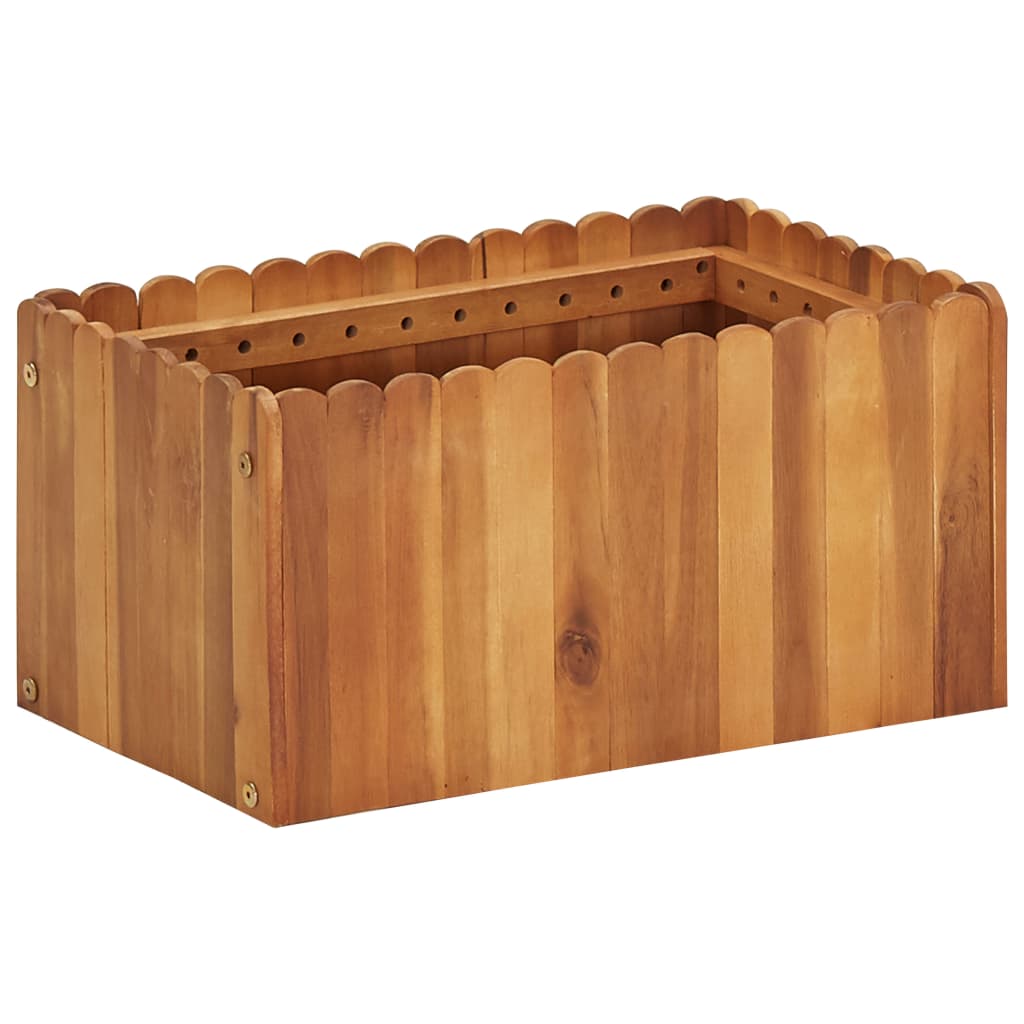 Vidaxl plantenbak verhoogd 50x30x25 cm massief acaciahout