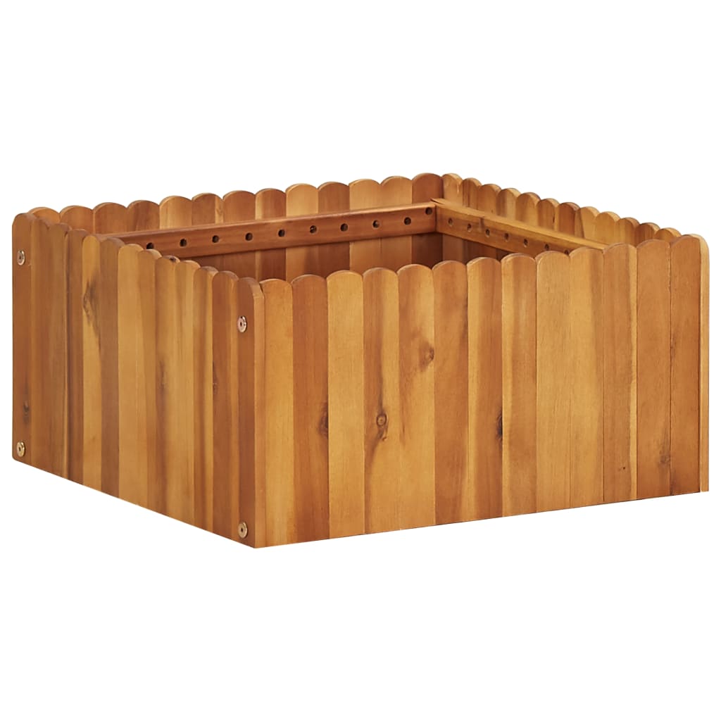 Vidaxl plantenbak verhoogd 50x50x25 cm massief acaciahout