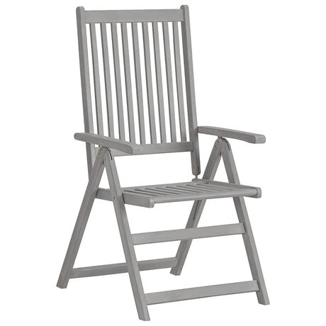 Vidaxl tuinstoelen 2 st verstelbaar massief acaciahout grijs