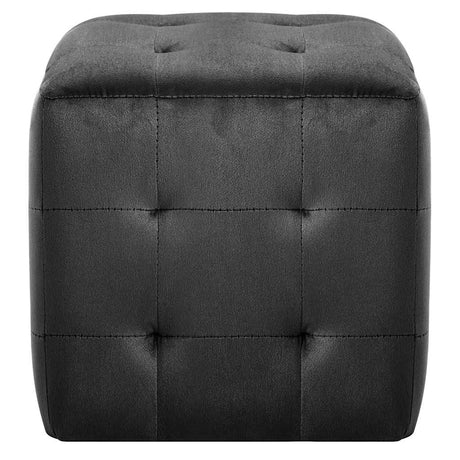 Vidaxl poef 2 st 30x30x30 cm fluweel zwart