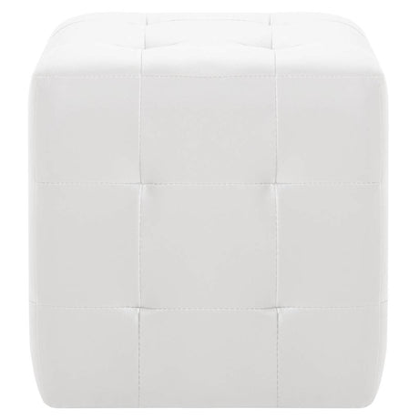 Vidaxl poef 2 st 30x30x30 cm kunstleer wit