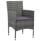 Vidaxl tuinstoelen 2 st poly rattan grijs
