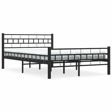 Vidaxl bedframe staal zwart 140x200 cm