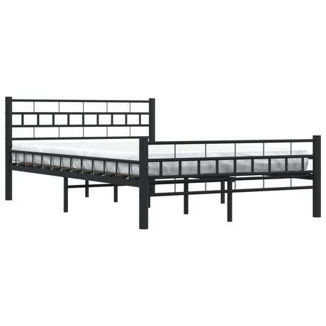 Vidaxl bedframe staal zwart 140x200 cm