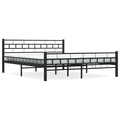 Vidaxl bedframe staal zwart 160x200 cm