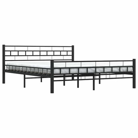 Vidaxl bedframe staal zwart 160x200 cm