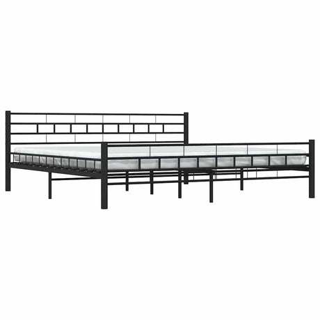 Vidaxl bedframe staal zwart 200x200 cm