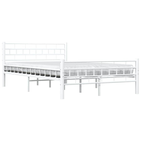 Vidaxl bedframe metaal wit 140x200 cm
