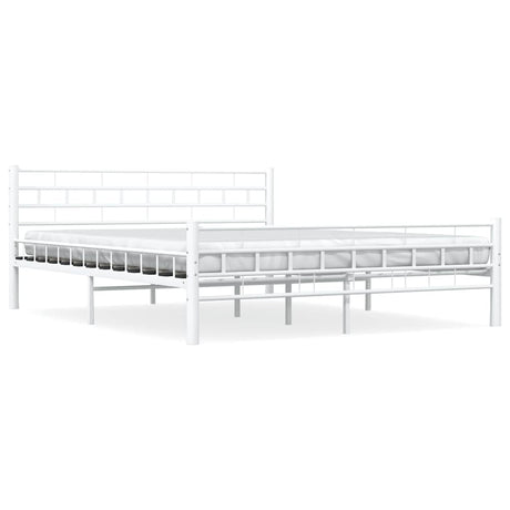 Vidaxl bedframe metaal wit 160x200 cm