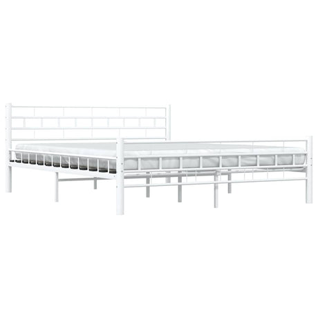 Vidaxl bedframe metaal wit 160x200 cm