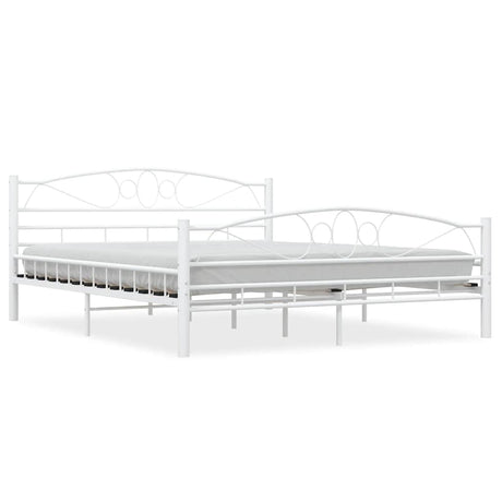 Vidaxl bedframe metaal wit 160x200 cm