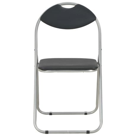 Vidaxl eetkamerstoelen inklapbaar 4 st kunstleer zwart