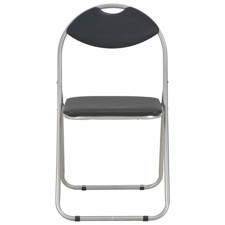Vidaxl eetkamerstoelen inklapbaar 6 st kunstleer zwart