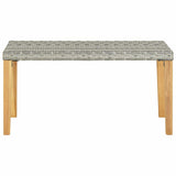 Vidaxl tuinbank 120 cm poly rattan en massief acaciahout grijs