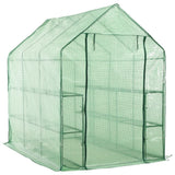 Vidaxl inloopkas met 12 schappen 143x214x196 cm staal