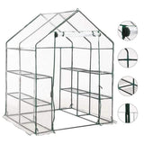 Vidaxl tuinkas met 8 schappen 143x143x195 cm