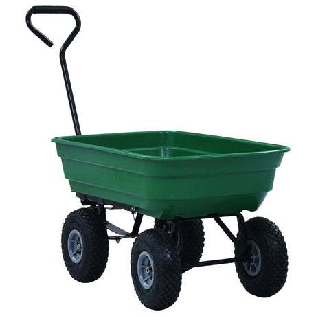 Vidaxl tuinkiepwagen 300 kg 75l groen