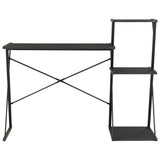 Vidaxl bureau met schap 116x50x93 cm zwart
