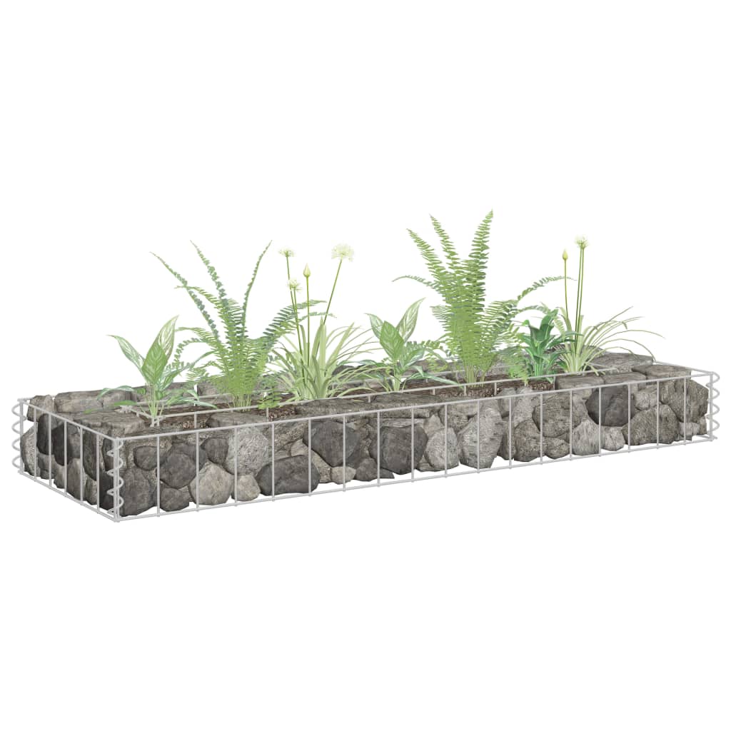 Vidaxl gabion plantenbak verhoogd 90x30x10 cm gegalvaniseerd staal