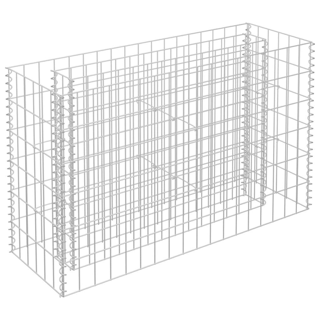 VidaXL Gabion plantenbak verhoogd 90x30x60 cm gegalvaniseerd staal