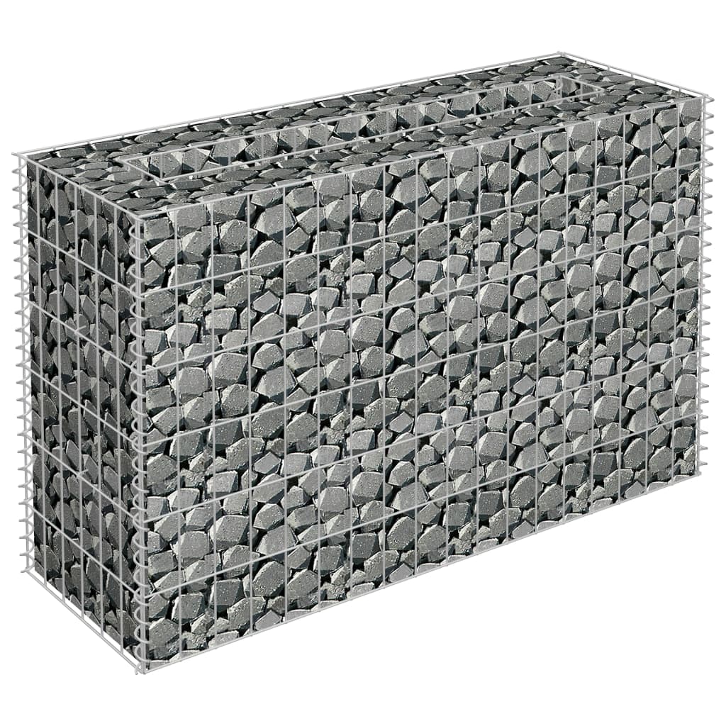 VidaXL Gabion plantenbak verhoogd 90x30x60 cm gegalvaniseerd staal