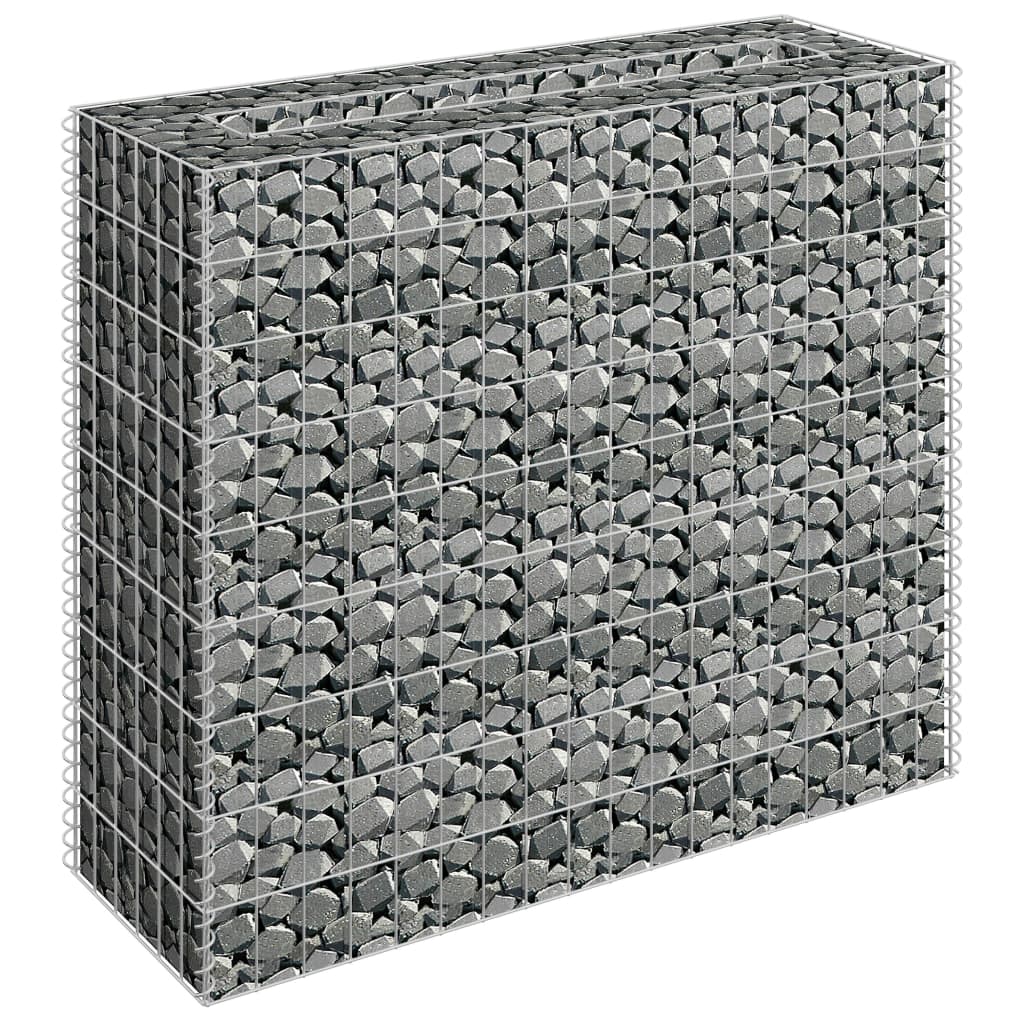 Vidaxl gabion plantenbak verhoogd 90x30x90 cm gegalvaniseerd staal