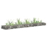 Vidaxl gabion plantenbak verhoogd 180x30x10 cm gegalvaniseerd staal