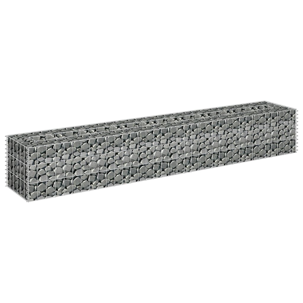 Vidaxl gabion plantenbak verhoogd 180x30x30 cm gegalvaniseerd staal