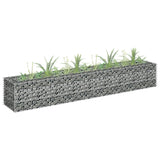 Vidaxl gabion plantenbak verhoogd 180x30x30 cm gegalvaniseerd staal