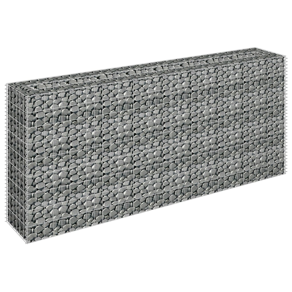 VidaXL Gabion plantenbak verhoogd 180x30x90 cm gegalvaniseerd staal