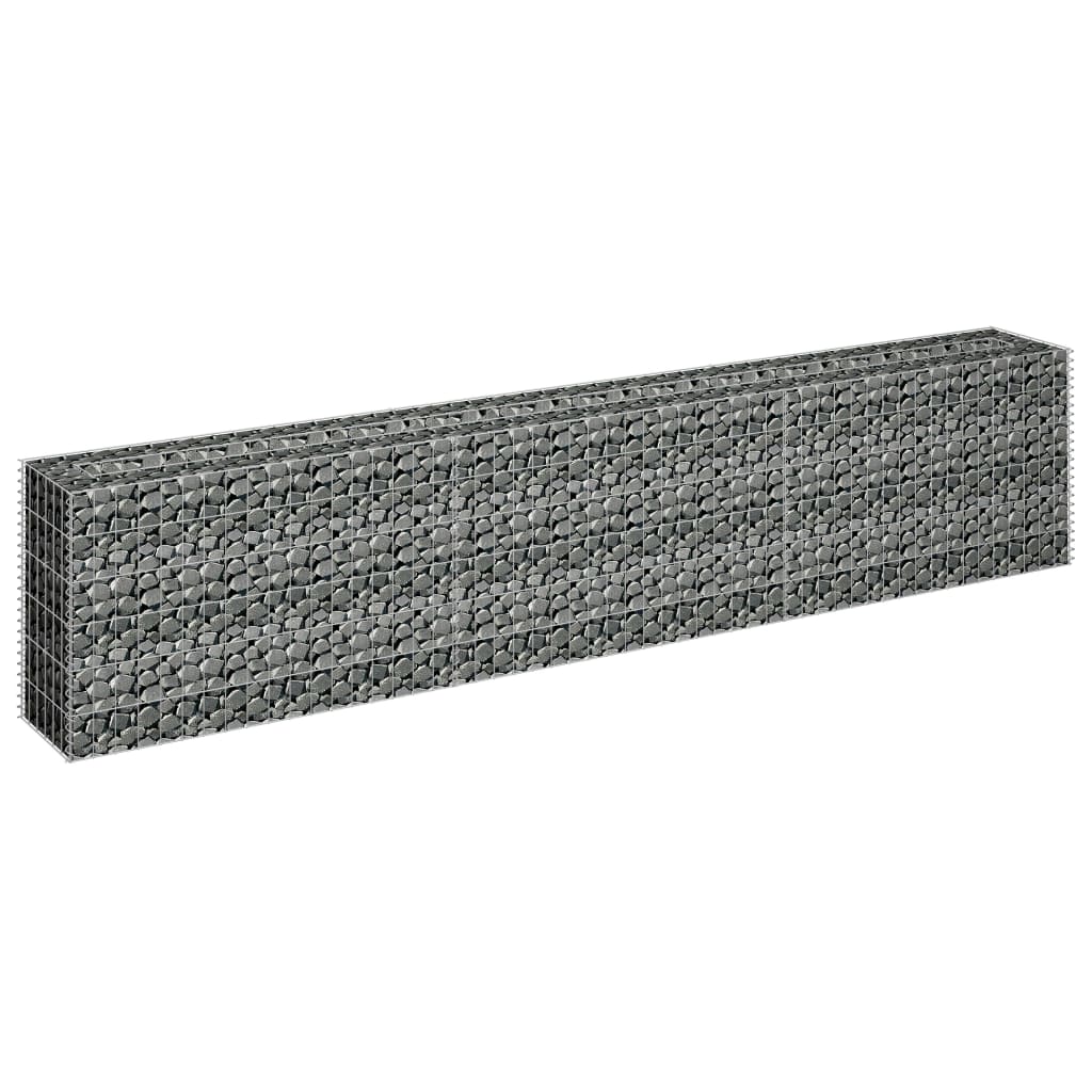 Vidaxl gabion plantenbak verhoogd 270x30x60 cm gegalvaniseerd staal