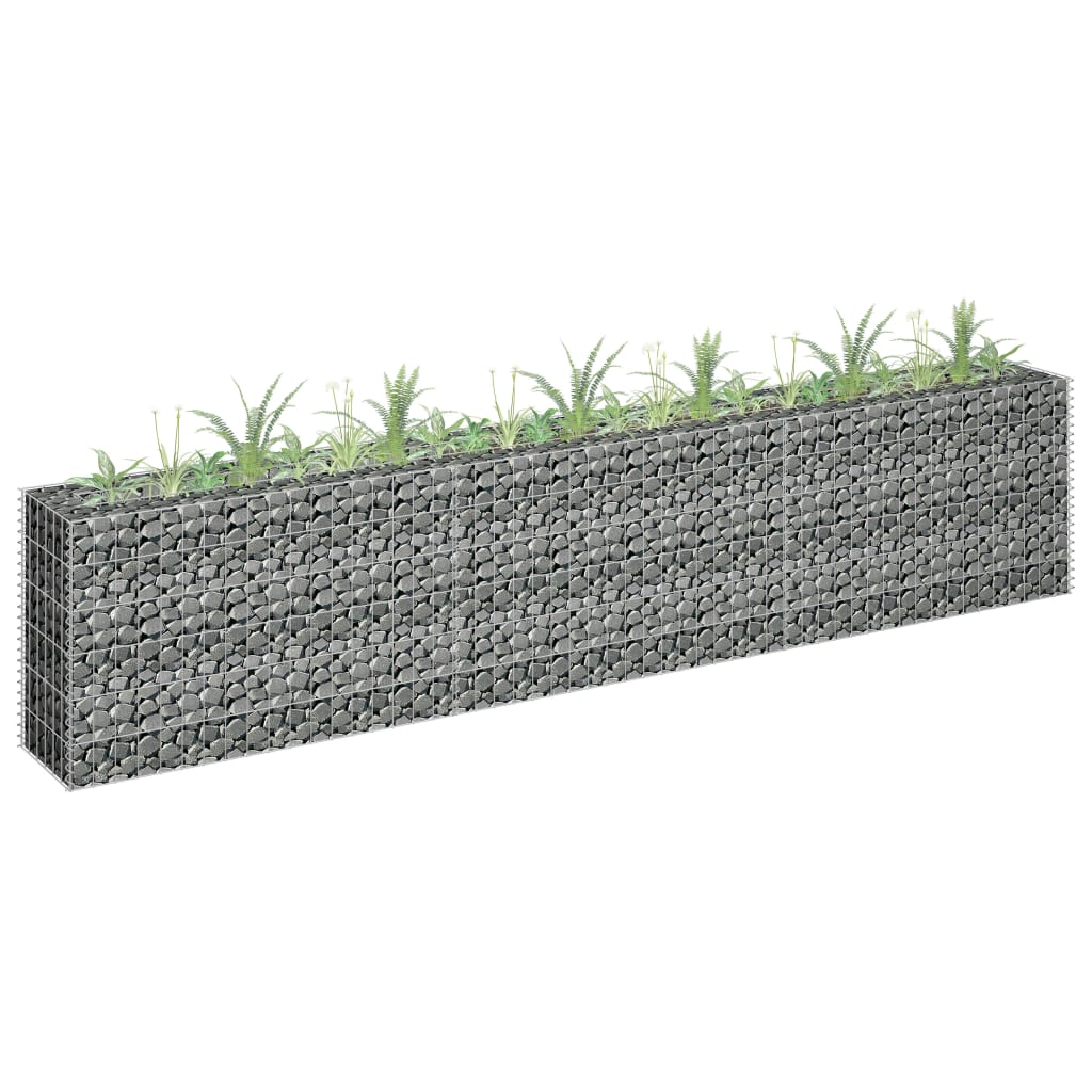 Vidaxl gabion plantenbak verhoogd 270x30x60 cm gegalvaniseerd staal