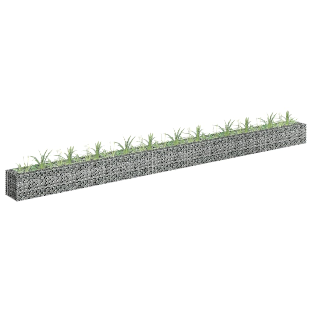 Vidaxl gabion plantenbak verhoogd 450x30x30 cm gegalvaniseerd staal