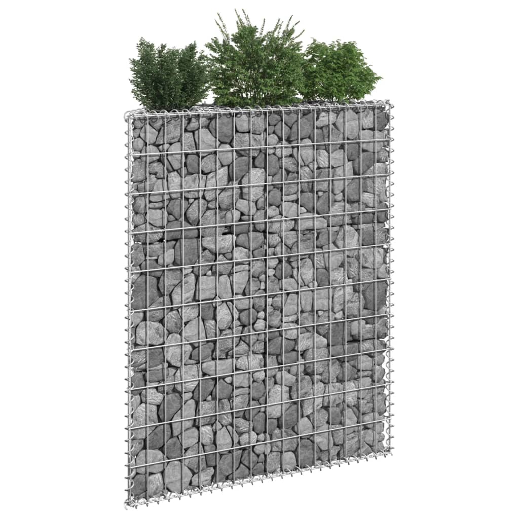 Vidaxl gabion plantenbak trapezium 80x20x100 cm gegalvaniseerd staal