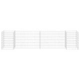 Vidaxl gabion plantenbak h-vormig 260x40x60 cm staaldraad