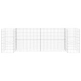 Vidaxl gabion plantenbak h-vormig 260x40x80 cm staaldraad