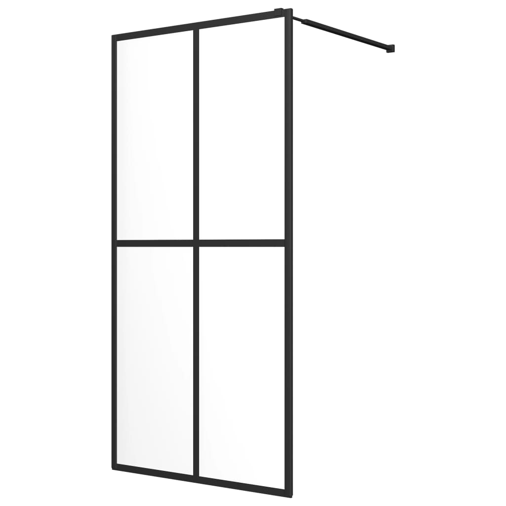 Vidaxl inloopdouchewand 80x195 cm transparant gehard glas