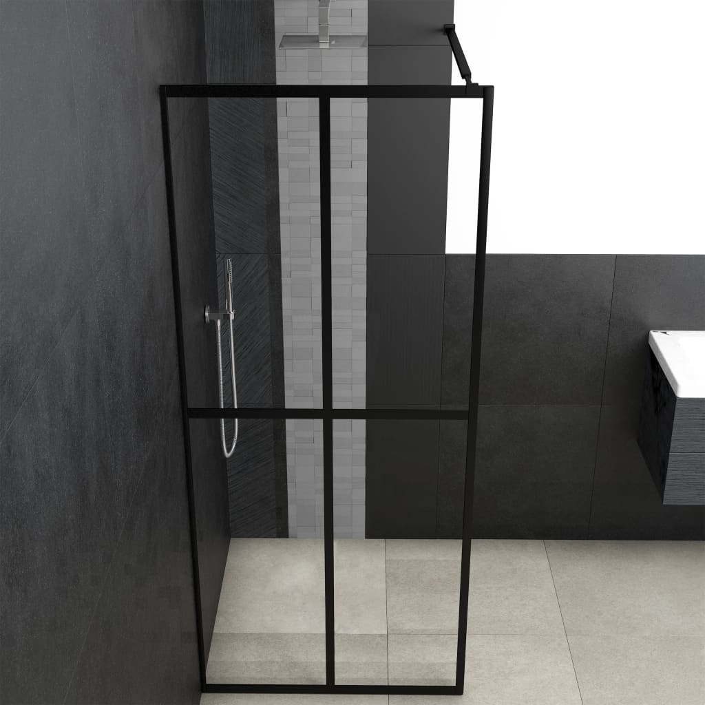 Vidaxl inloopdouchewand 90x195 cm transparant gehard glas