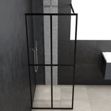 VidaXL Inloopdouchewand 140x195 cm transparant gehard glas