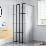 Vidaxl inloopdouchewand 80x195 cm mat gehard glas